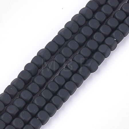Spray Painted Non-magnetic Synthetic Hematite Beads Strands G-T116-14-17-1