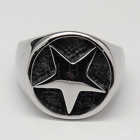 Tarnish Resistant Unique Men's Wide 304 Stainless Steel Rings RJEW-F006-032-20mm-1