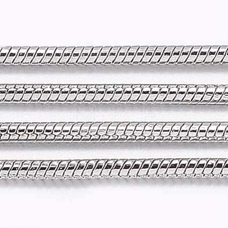 Tarnish Resistant 304 Stainless Steel Round Snake Chains CHS-K007-06A-1