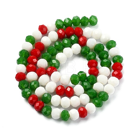 Christmas Theme Glass Beads Strands GLAA-YW0001-82B-1