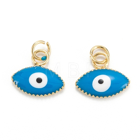 Brass Enamel Pendants KK-M220-03G-I-1