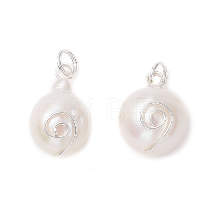 Natural Keshi Pearl Pendants PALLOY-JF04811-02-1