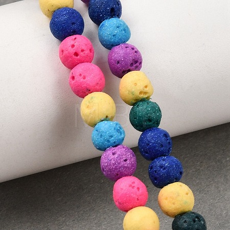 Dyed Synthetic Lava Rock Beads Strands GG-CBAAE19-06A-02-1