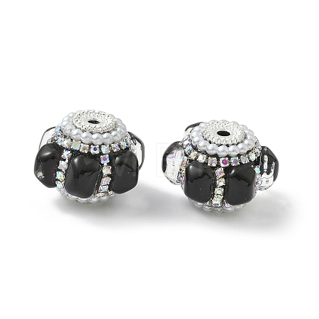 Sparkling Acrylic Rhinestone Beads CLAY-NH0003-01S-02-1