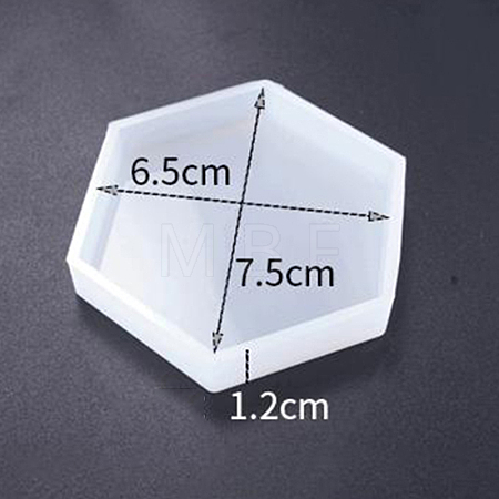 DIY Hexagon Cup Mat Silicone Molds X-SIMO-PW0001-117B-02-1