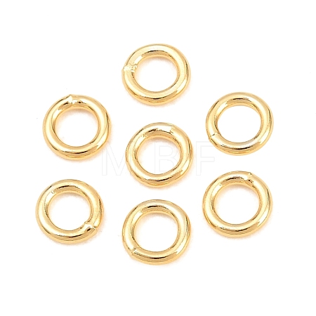 Brass Closed Jump Rings KK-D257-01G-06-1