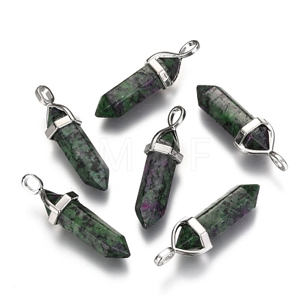 Natural Ruby in Zoisite Double Terminated Pointed Pendants G-F295-04N-1