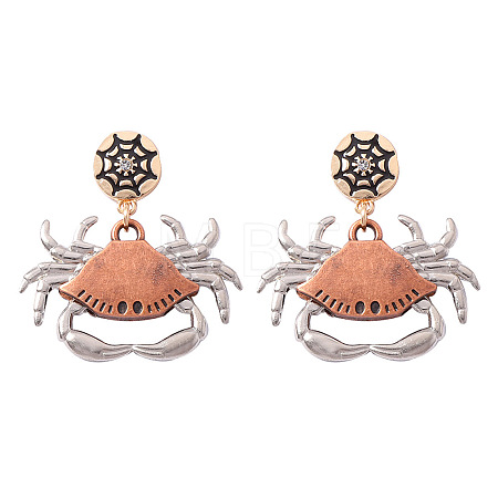 Punk Halloween Zinc Alloy Enemal Stud Dangle Earrings for Women WG4F29B-04-1