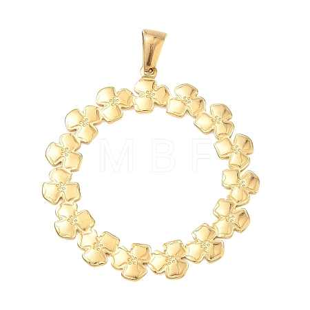 304 Stainless Steel Pendants STAS-F355-04G-1