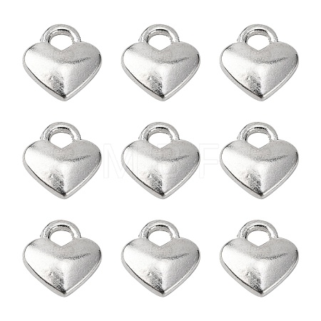 Tibetan Style Heart Charms X-TIBEP-LFH260Y-S-FF-1