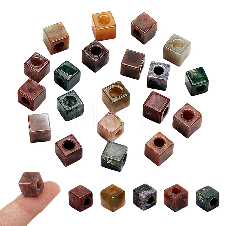 20Pcs Natural India Agate Gemstone European Beads G-NB0005-89A-1