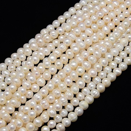 Natural Cultured Freshwater Pearl Beads Strands PEAR-L001-C-05-1