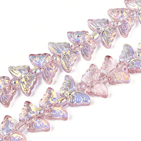 Transparency Electroplate Glass Beads Strands GLAA-T023-39A-03-1
