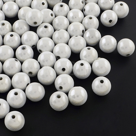 Spray Painted Acrylic Beads MACR-Q154-8mm-001-1