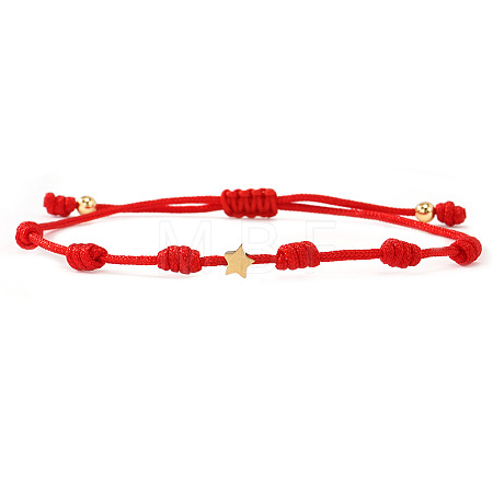 Multicolor braided star bracelet unisex stylish accessory versatile jewelry trendy design QF7407-2-1