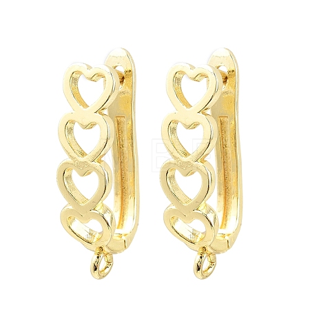 Brass Hoop Earring Findings KK-CBA5558-01G-1