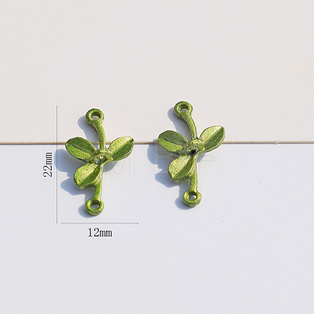 Baking Printed Alloy Leaf Chandelier Component Links FIND-WH0436-73-1-1
