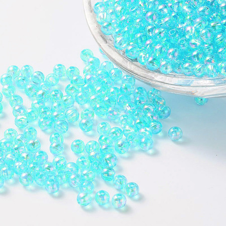 Eco-Friendly Transparent Acrylic Beads PL733-7-1