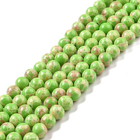 Synthetic Imperial Jasper Beads Strands G-E568-01A-01-1