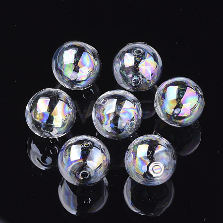 Handmade Blown Glass Globe Beads DH017J-1-20mm-AB-1