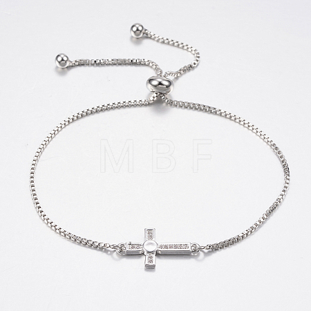 Adjustable Brass Bolo Bracelets BJEW-P200-12P-1