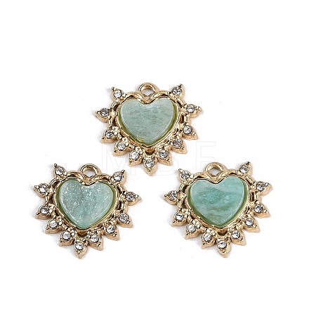 Natural Amazonite Heart Pendants STAS-I325-145G-01-1