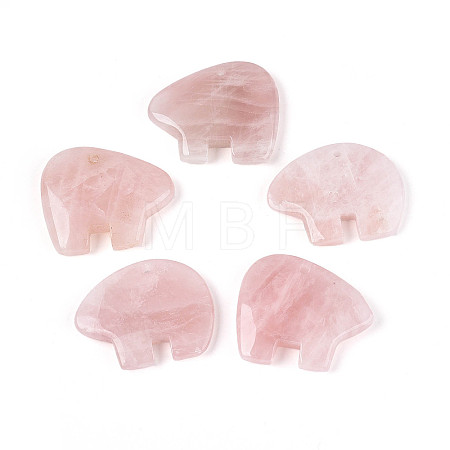 Natural Rose Quartz Big Pendants G-T144-08B-1