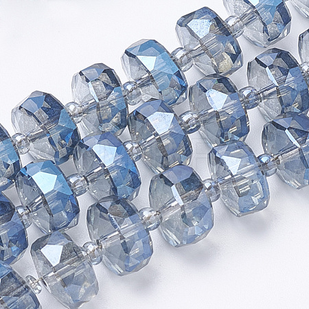Electroplat Glass Beads Strands EGLA-Q092-10mm-D05-1