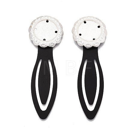 Alloy & Iron Bookmark Cabochon Settings PALLOY-N184-03S-1