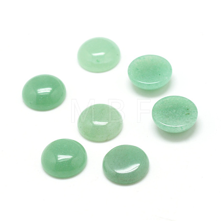 Natural Green Aventurine Gemstone Cabochons G-T020-12mm-02-1