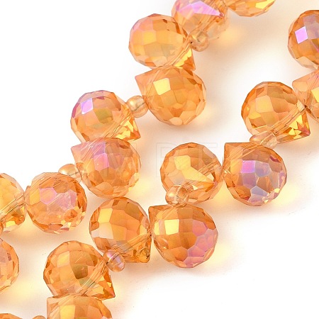 Electroplate Glass Beads Strands EGLA-D030-17M-1