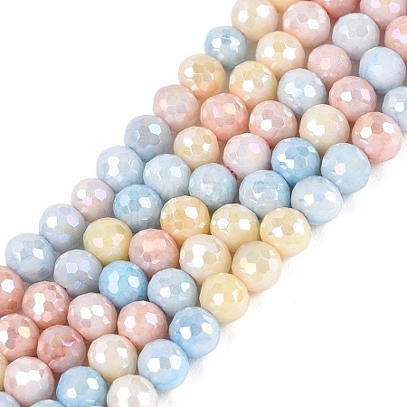 Anti-Tarnish Electroplate Glass Beads Strands LS-EGLA-N027-02A-06-1