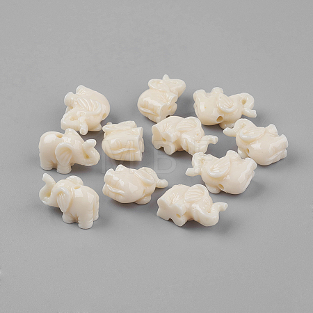 Elephant Resin Beads X-RESI-S046-07-1