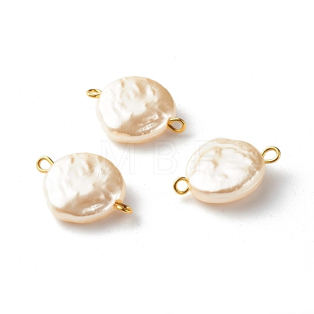 ABS Plastic Imitation Pearl Beads Link PALLOY-JF00824-1