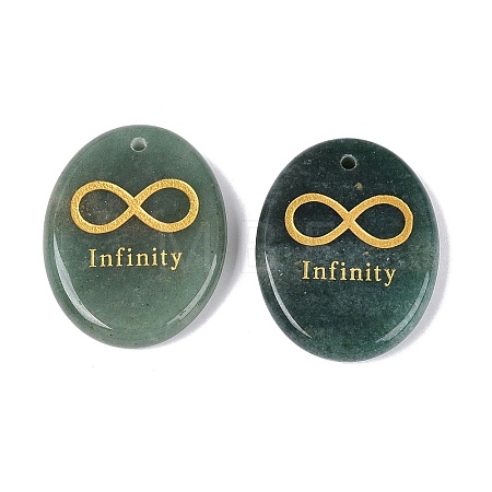 Natural Green Aventurine Pendants G-N365-01C-1