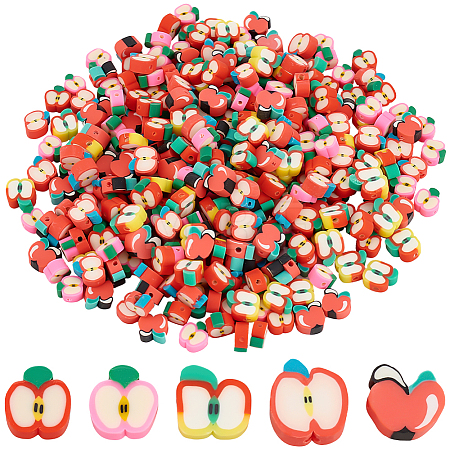 300Pcs 5 Styles Handmade Polymer Clay Beads CLAY-PH0001-94-1