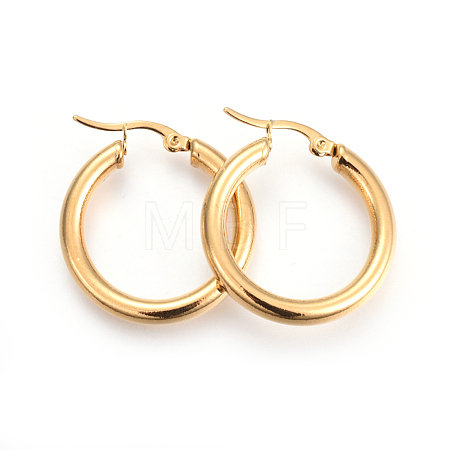 201 Stainless Steel Hoop Earrings EJEW-A052-19J-G-1