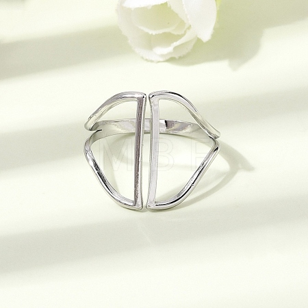 304 Stainless Steel Cuff Open Rings RJEW-P188-02H-P-1