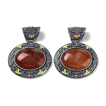 Natural Red Agate Pendants FIND-A041-03AS-02-1