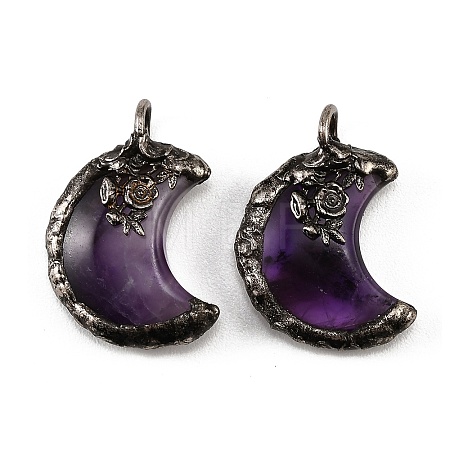 Natural Amethyst Pendants G-H359-05AS-05-1