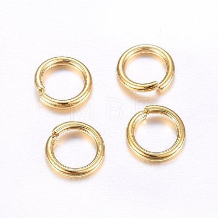 304 Stainless Steel Open Jump Rings X-STAS-O098-02G-05-1