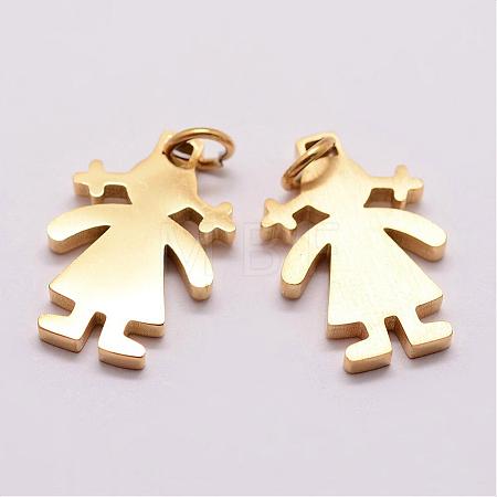 Ion Plating(IP) 316 Surgical Stainless Steel Pendants STAS-K116-01G-B-1