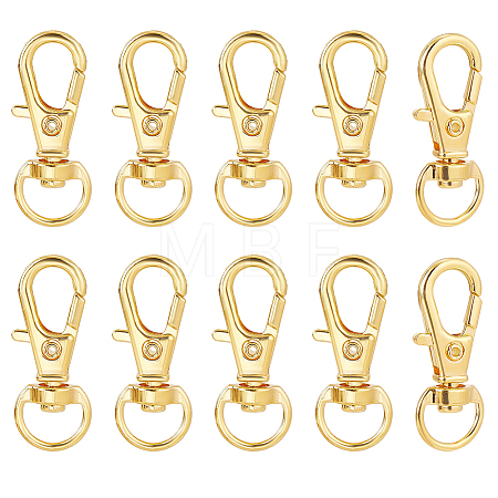 10Pcs Alloy Swivel Lobster Claw Clasps FIND-HY0005-47G-1
