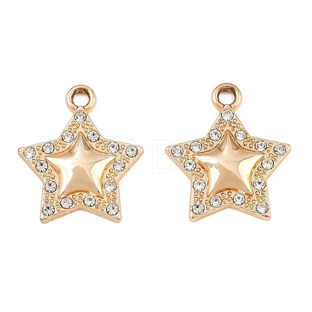 Alloy Rhinestone Pendants RB-CBA332B-03G-1