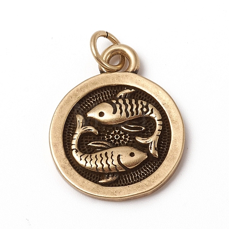 Brass Pendants KK-I668-01AB-07-1