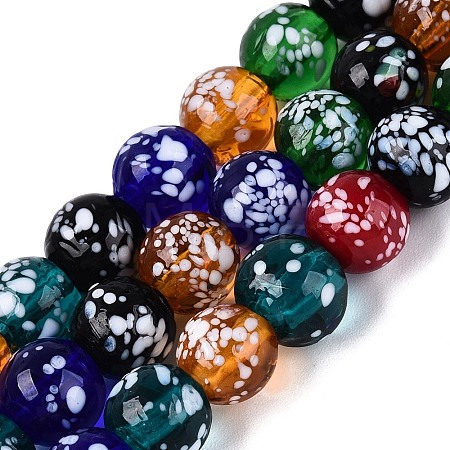Handmade Lampwork Beads Strands LAMP-N037-07A-1