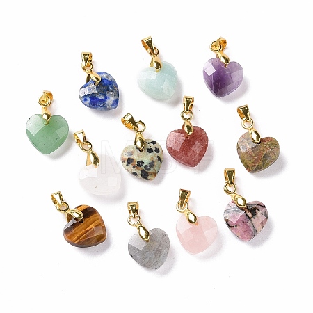 Natural Gemstone Pendants G-C023-07-1