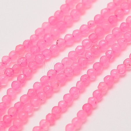 Natural White Jade Round Bead Strands X-G-A130-3mm-F07-1