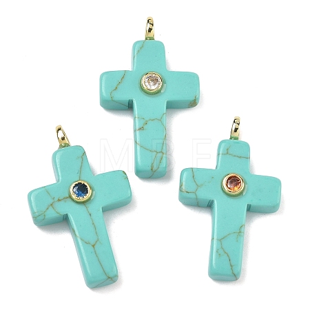 Synthetic Turquoise Pendants G-B180-01G-08-1