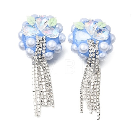 Handmade Polymer Clay Rhinestone Beads CLAY-Z006-02F-1